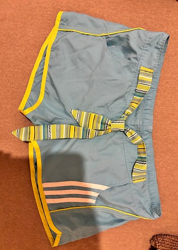 Adidas Mavi Spor Kravat Detaylı Deniz Şortu