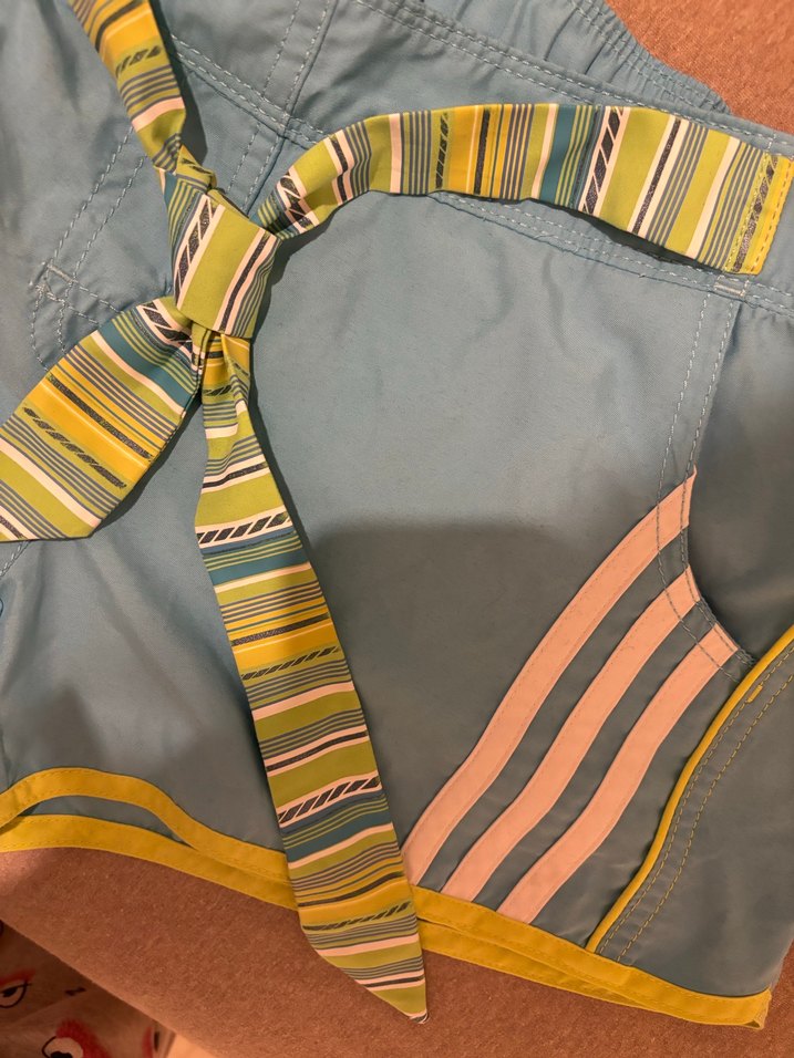 Adidas Mavi Spor Kravat Detaylı Deniz Şortu - Görsel 4