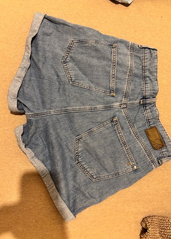 26 Beden Düğmeli Mavi Mom Denim Şort