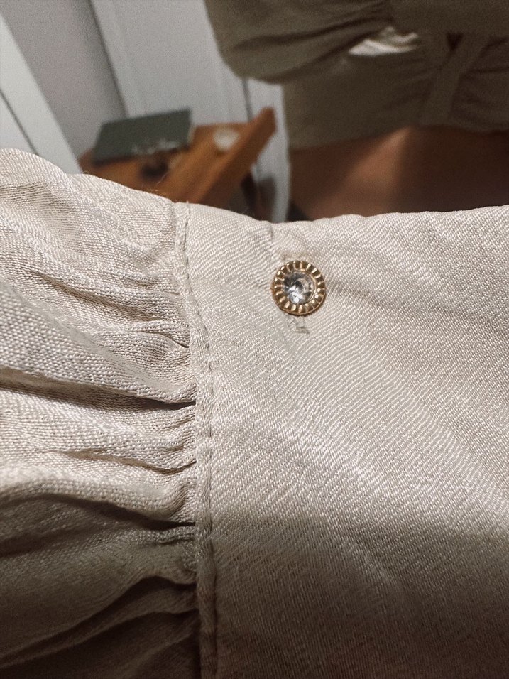 Zara Crop Kadın Gömlek Bluz - Görsel 2