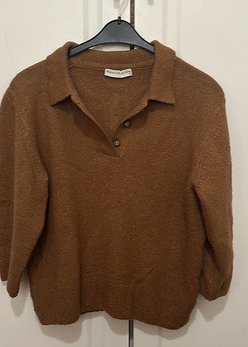 Mudo Düğmeli Yakalı Kadın Kazak - Görsel 3