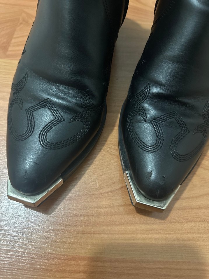 Kadın Siyah Kovboy Bot - Görsel 2