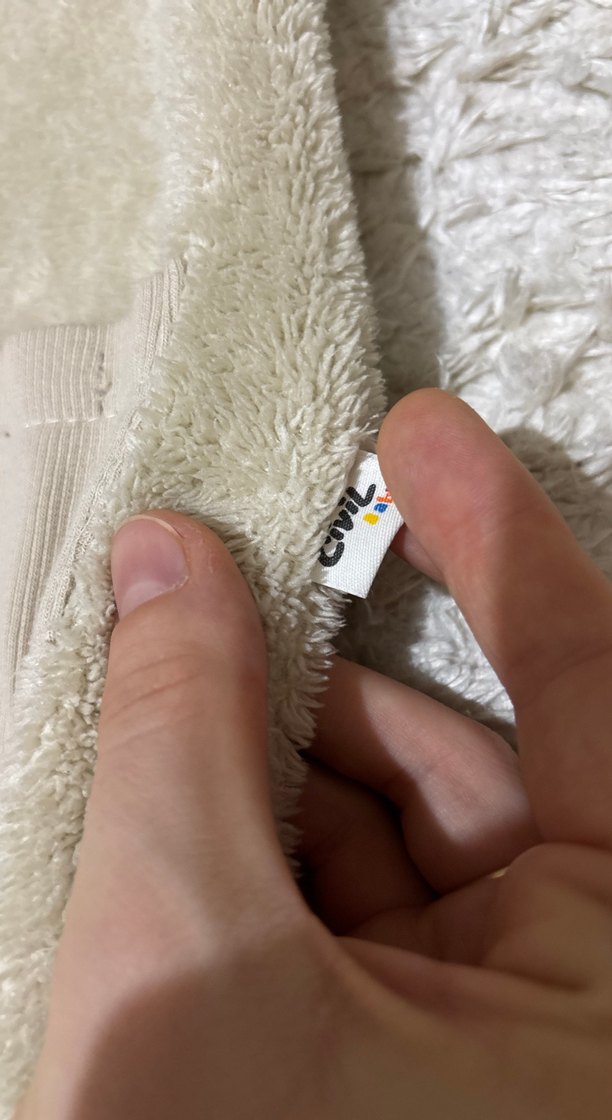 Kapüşonlu Peluş Bebek Tulumu Krem - Görsel 2