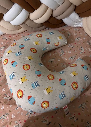 Baskılı Bej Emzirme ve Hamilelik Yastığı - Görsel 2