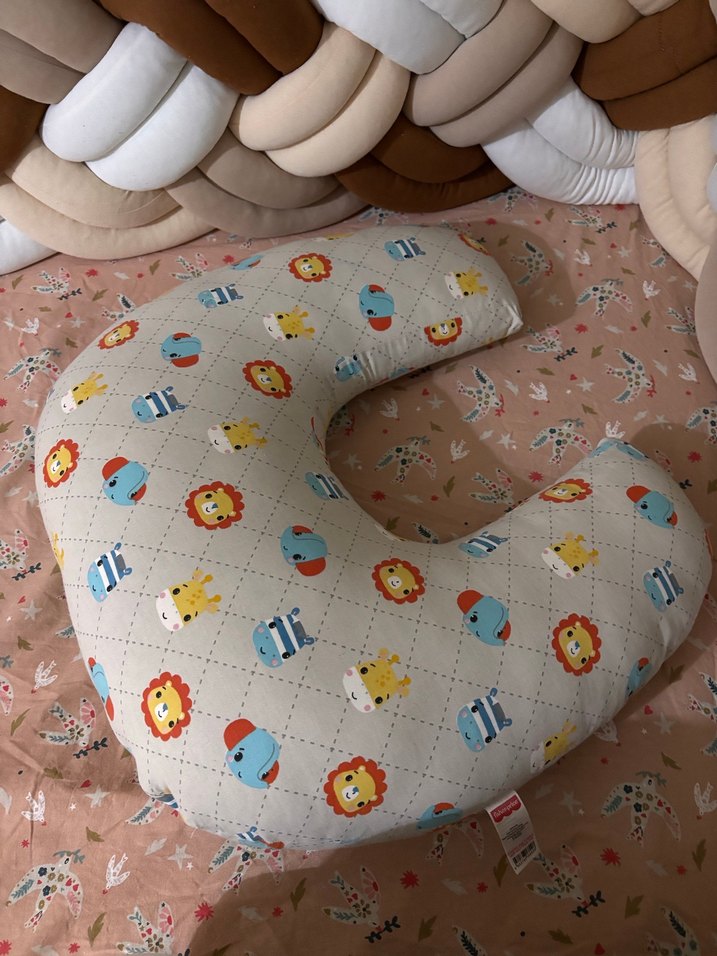 Baskılı Bej Emzirme ve Hamilelik Yastığı - Görsel 2