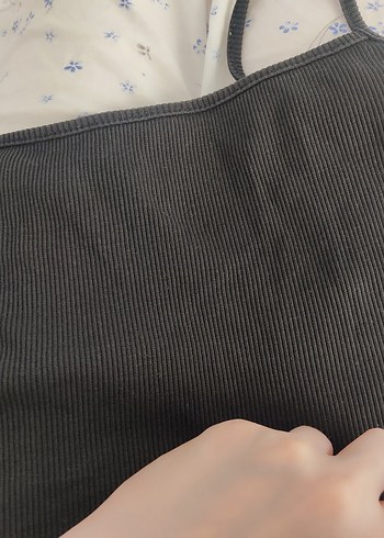 Minimalist Siyah Midi Bralet