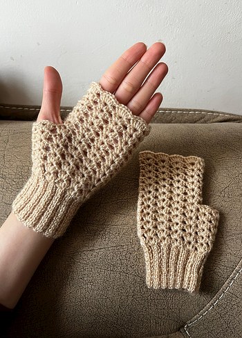 Kadın Örme Parmaksız Eldivenler - Görsel 3