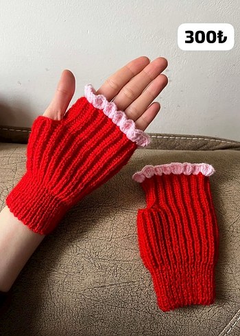 Kadın Örme Parmaksız Eldivenler - Görsel 2