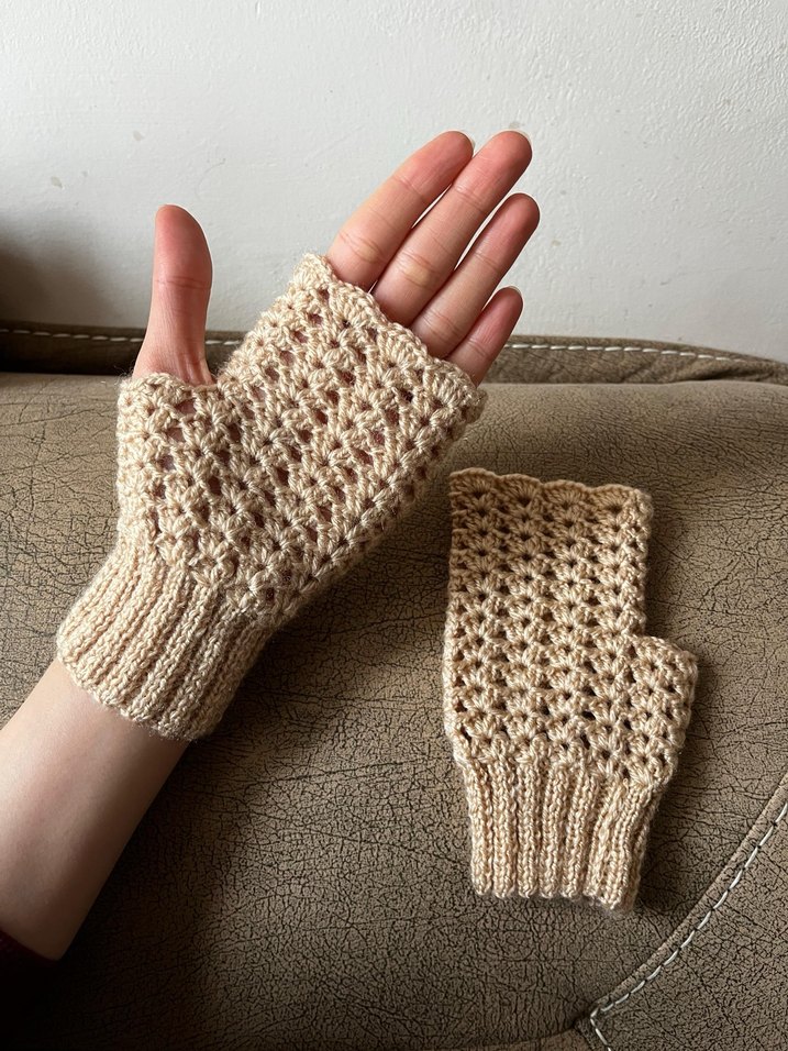 Kadın Örme Parmaksız Eldivenler - Görsel 3