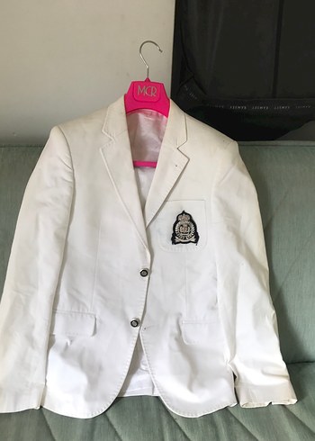 MCR Erkek Beyaz Blazer Düğmeli Ceket 05335600397