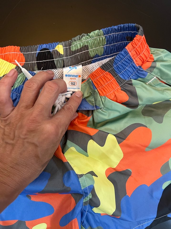 Renkli Kamuflaj Desenli Erkek Mini Şort - Görsel 4