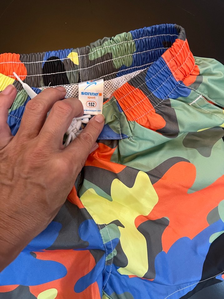 Renkli Kamuflaj Desenli Erkek Mini Şort - Görsel 3