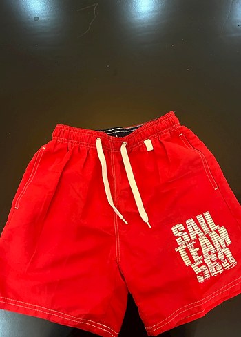 Kırmızı Baskılı Erkek Mini Deniz Şortu - Görsel 2