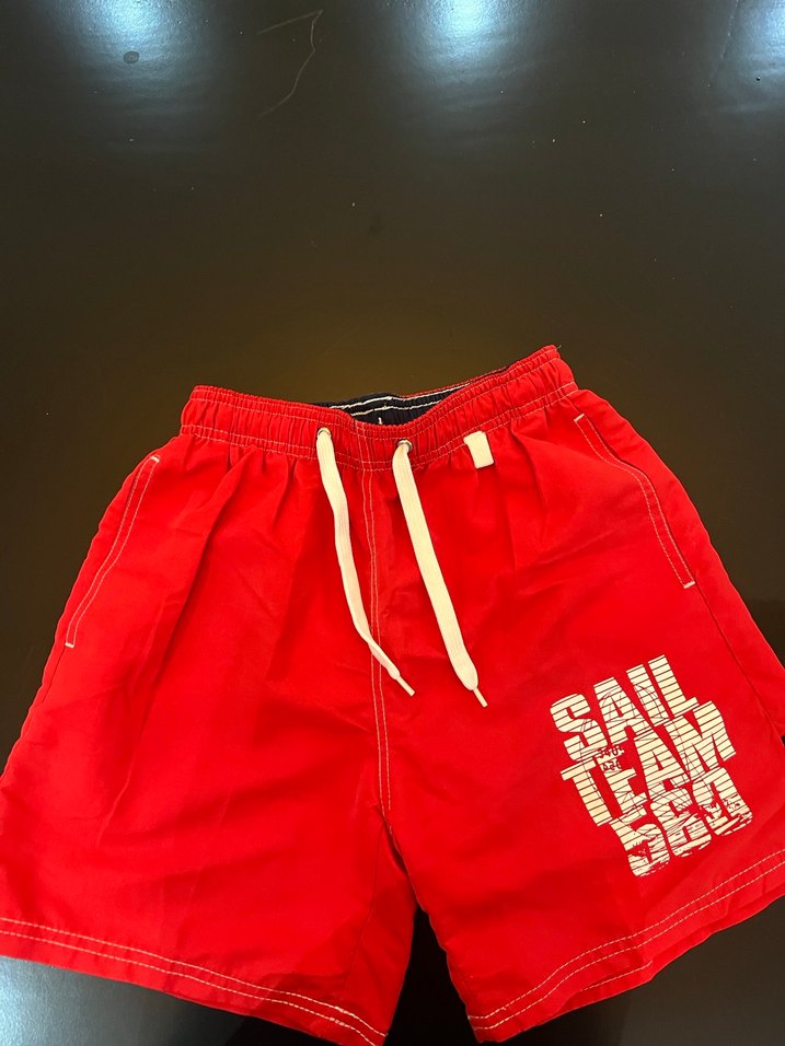 Kırmızı Baskılı Erkek Mini Deniz Şortu - Görsel 2
