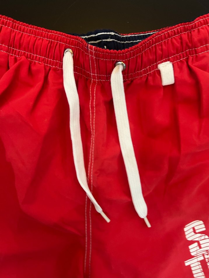 Kırmızı Baskılı Erkek Mini Deniz Şortu - Görsel 3