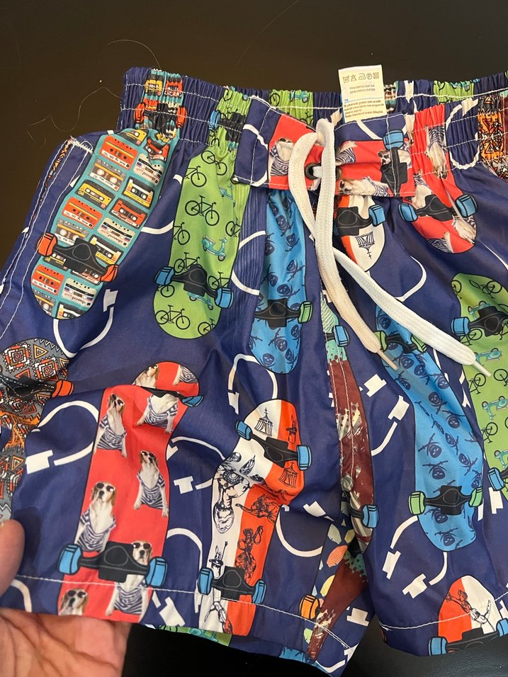 Renkli Bağcıklı Erkek Mini Mayo - Görsel 3