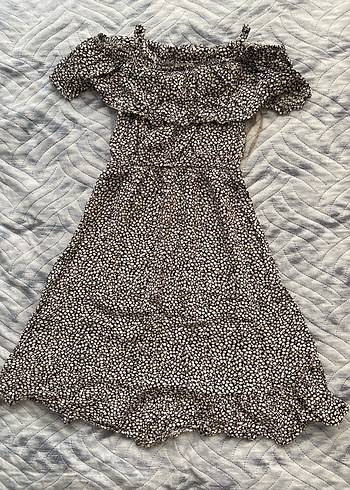 Mini Bohem Zebra Desenli Elbise