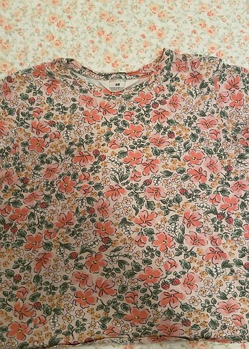 Çiçek Desenli Bohem Kız Tişörtü - Görsel 2