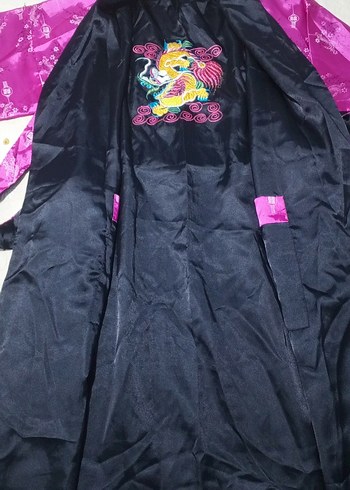 Renkli Desenli Uzun Kadın Sabahlık - Görsel 5