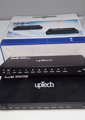 Diğer UpTech 8 Port HDMI 1.4 Splitter 4K 3D Siyah