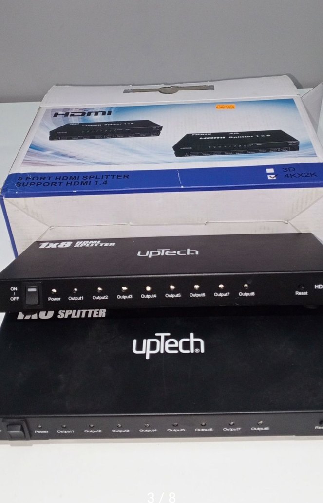 UpTech 8 Port HDMI 1.4 Splitter 4K 3D Siyah - Görsel 2