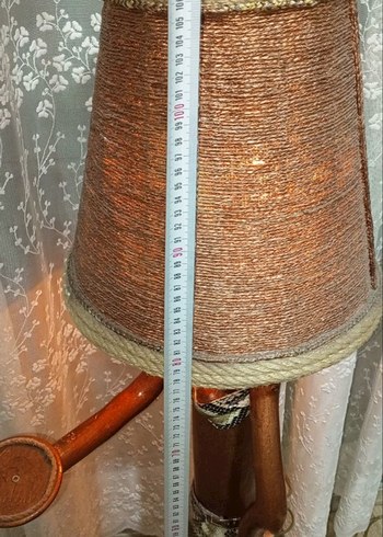 Ahşap Gövdeli Kahverengi Lambader - Görsel 6