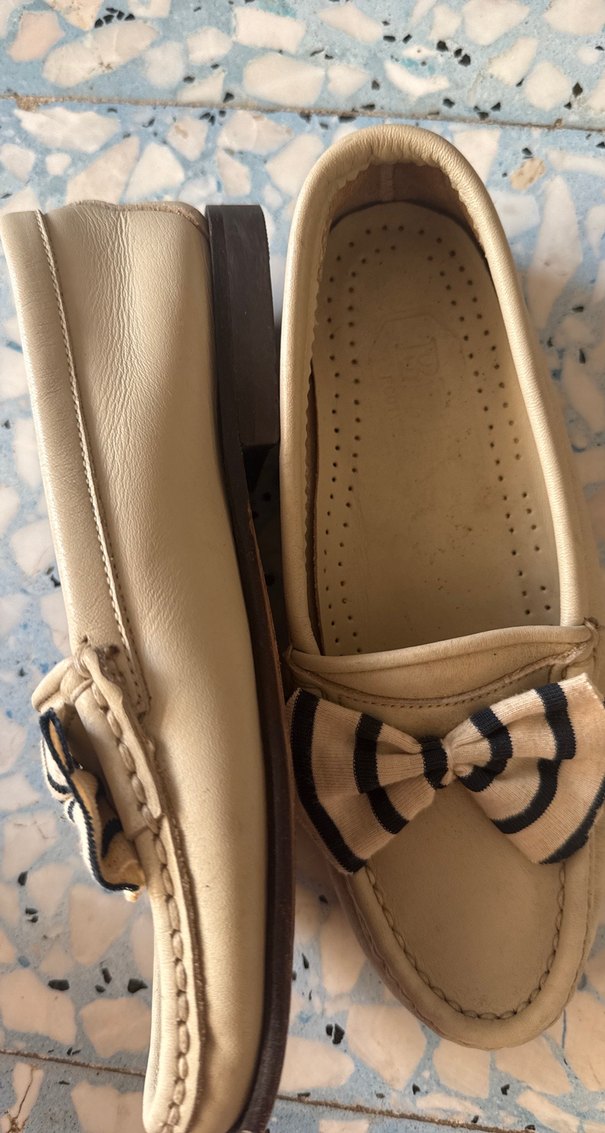 Bej Kız Çocuk Fiyonklu Loafer Ayakkabı - Görsel 2