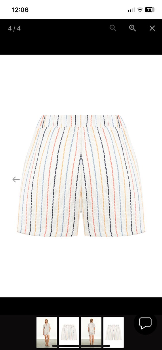 Mudo çizgili Kadın Şort - Görsel 4