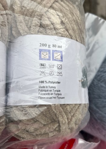 Gala Mix Bursa Chenille İplik kadife kalın 3 yumak - Görsel 2