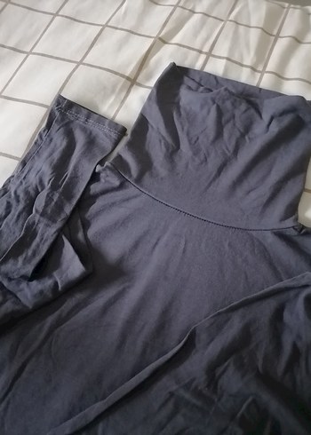 s Beden Gri Yüksek Yaka Uzun Kollu Kadın body