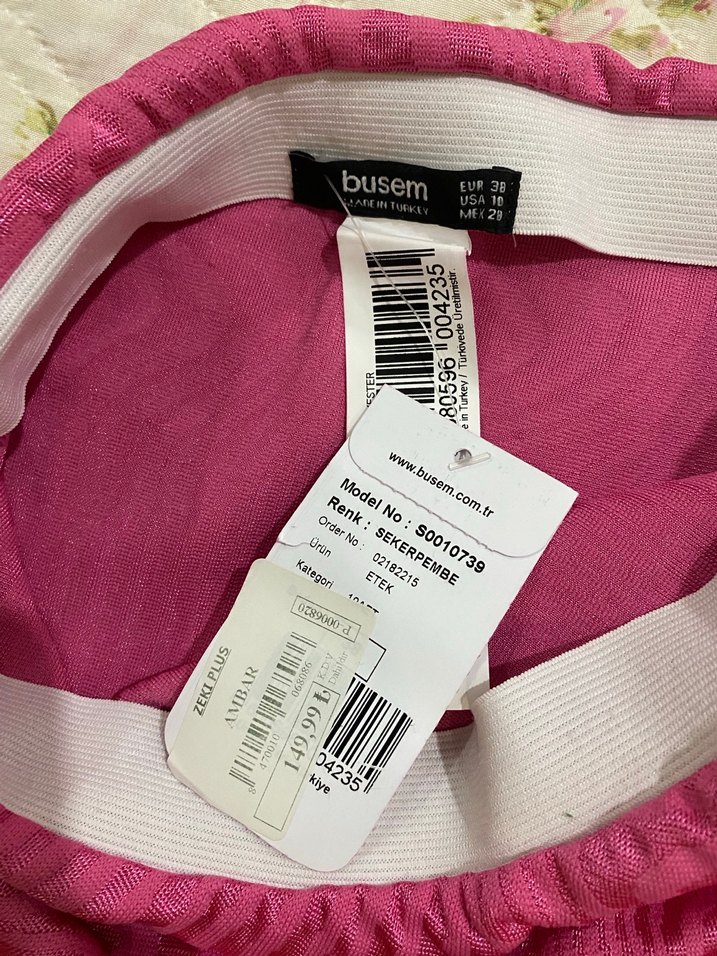 Pembe Drapeli Uzun Kadın Etek - Görsel 2