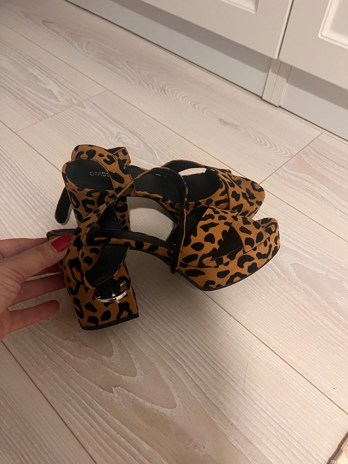 Leopar Desenli Platform Topuklu Kadın Ayakkabı - Görsel 2