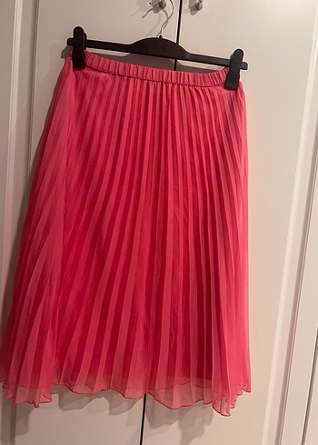 Piliseli Pembe Midi Hamile Etek - Görsel 2