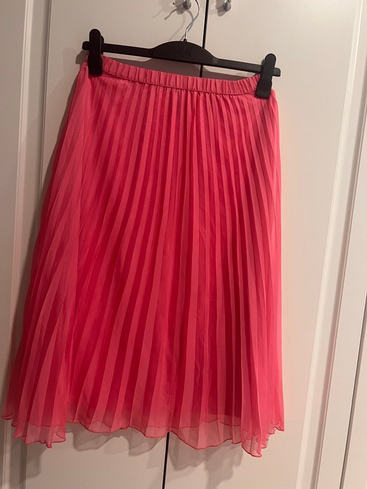 Piliseli Pembe Midi Hamile Etek - Görsel 2