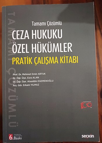 Ceza Hukuku Özel Hükümler Pratik Çalışma Kitabı