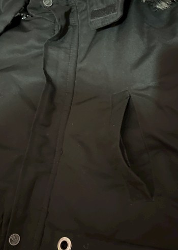 2xl Beden Siyah Kapüşonlu Uzun Kışlık Mont