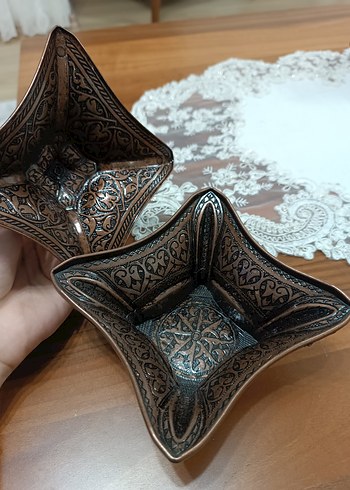  Beden Koyu Kahverengi Detaylı bakır Dekoratif Vazo