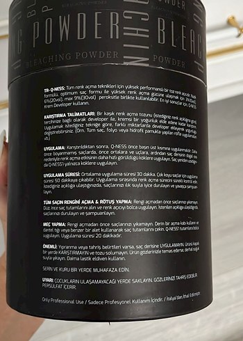  Beden Q-NESS Toz Açıcı Saç Bakım Ürünü 1000gr