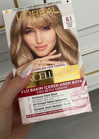 L'Oreal Excellence Creme Saç Boyası 8.1 Küllü Koyu Sarı
