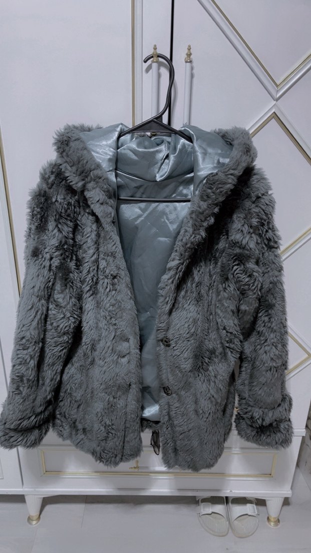 Gri Kürk Mont - Görsel 2