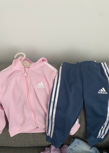 Kız Çocuk Adidas Eşofman Takımı Pembe Mavi