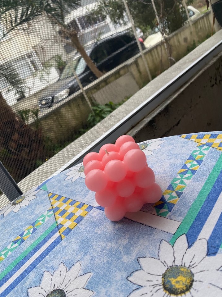 Pembe Renkli Baloncuk Mum - Görsel 2