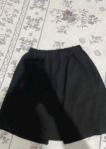 Siyah Midi Kadın Mini Şort Etek