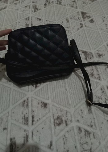 Siyah Deri Kadın Omuz Çantası - Görsel 2