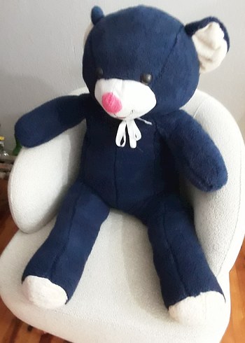 Beden Renk Büyük Boy Koyu Mavi Peluş Ayı Oyuncak