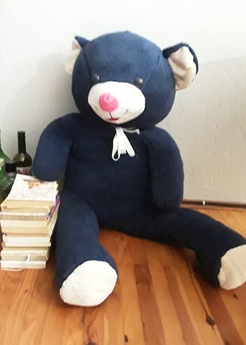 Büyük Boy Koyu Mavi Peluş Ayı Oyuncak