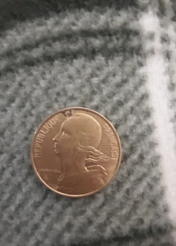 Eski Fransız 10 Centime Rozet - Görsel 2