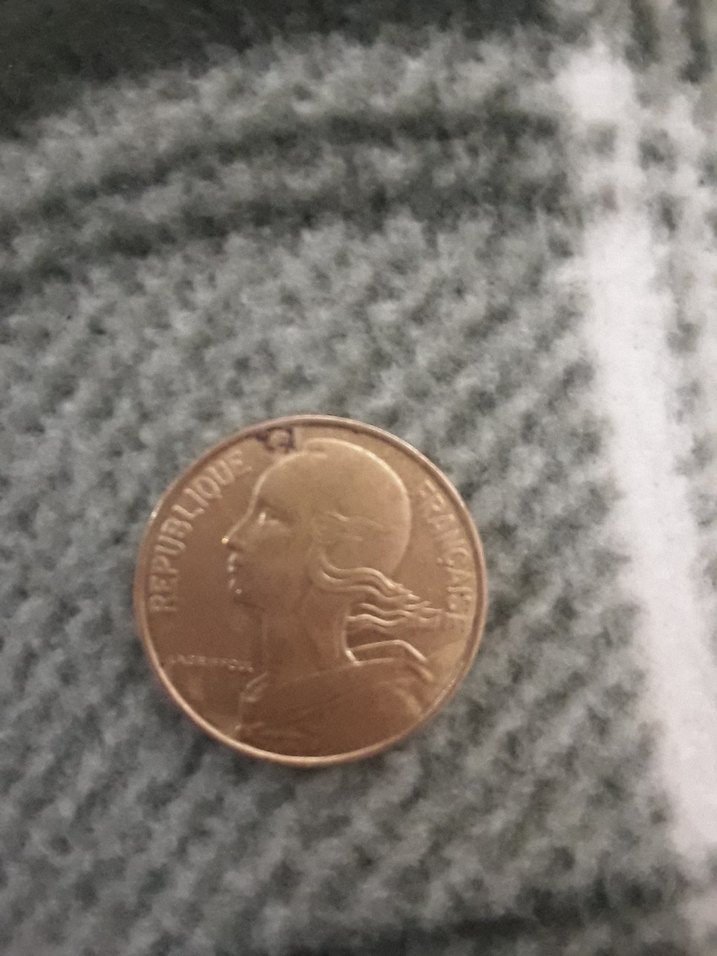 Eski Fransız 10 Centime Rozet - Görsel 2