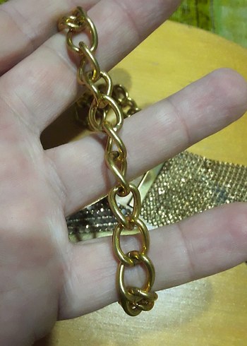 Yılan Desenli Zincir Detaylı Altın Renk Kadın Boyun Zinciri - Görsel 3