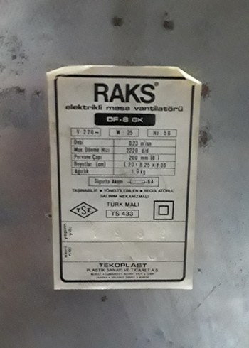 ANTİKA RAKS Elektrikli Masa Vantilatörü DF-8 GK - Görsel 2